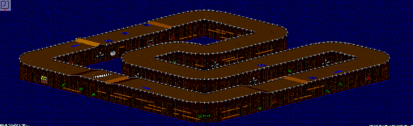 Thumbnail for a map of Bogmire - Division B Track 1 for the Genesis game Rock N' Roll Racing.