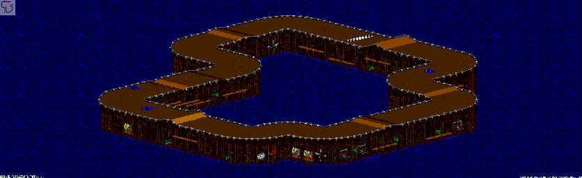 Thumbnail for a map of Bogmire - Division B Track 3 for the Genesis game Rock N' Roll Racing.