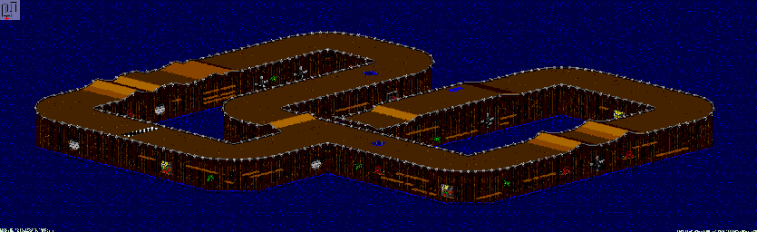 Thumbnail for a map of Bogmire - Division B Track 6 for the Genesis game Rock N' Roll Racing.