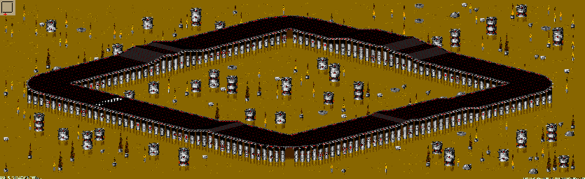 Thumbnail for a map of Chem VI - Division B Track 1 for the Genesis game Rock N' Roll Racing.