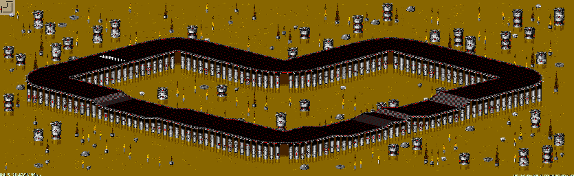 Thumbnail for a map of Chem VI - Division B Track 2 for the Genesis game Rock N' Roll Racing.