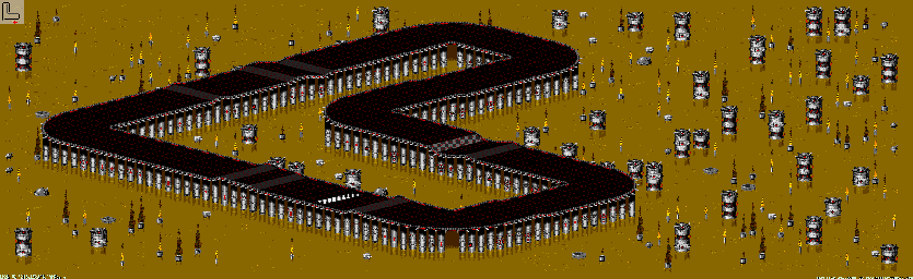 Thumbnail for a map of Chem VI - Division B Track 4 for the Genesis game Rock N' Roll Racing.