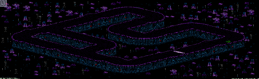 Thumbnail for a map of Drakonis - Division A Track 3 for the Genesis game Rock N' Roll Racing.
