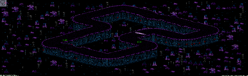 Thumbnail for a map of Drakonis - Division B Track 2 for the Genesis game Rock N' Roll Racing.