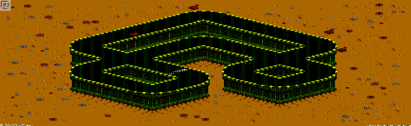 Thumbnail for a map of New Mojave - Division A Track 7 for the Genesis game Rock N' Roll Racing.