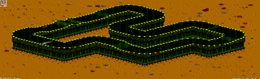 Thumbnail for a map of New Mojave - Division B Track 5 for the Genesis game Rock N' Roll Racing.