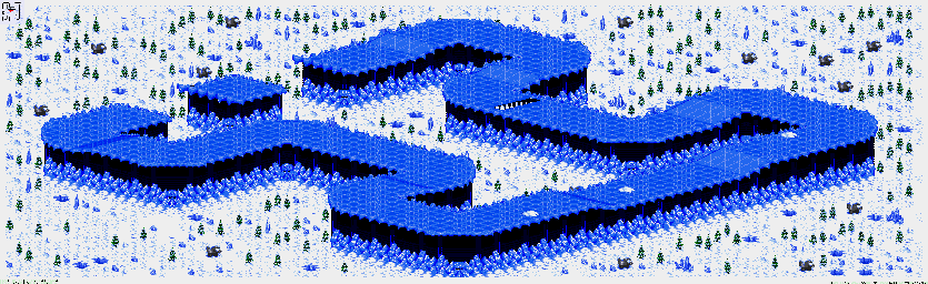 Thumbnail for a map of Nho - Division B Track 3 for the Genesis game Rock N' Roll Racing.