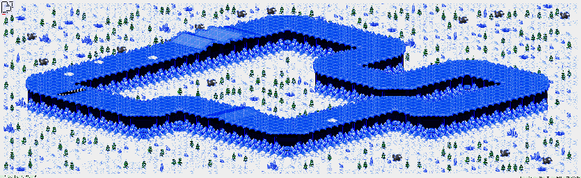 Thumbnail for a map of Nho - Division B Track 4 for the Genesis game Rock N' Roll Racing.