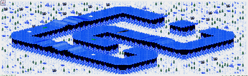 Thumbnail for a map of Nho - Division B Track 5 for the Genesis game Rock N' Roll Racing.