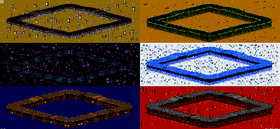 Thumbnail for a map of Vs. Mode Track 1 for the Genesis game Rock N' Roll Racing.