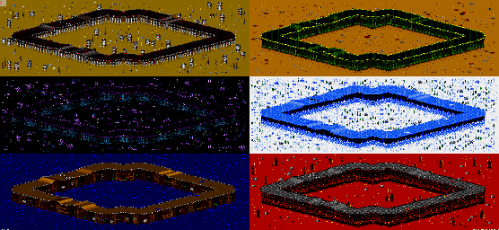 Thumbnail for a map of Vs. Mode Track 13 for the Genesis game Rock N' Roll Racing.