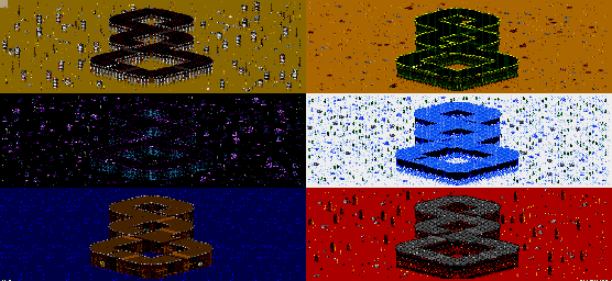 Thumbnail for a map of Vs. Mode Track 23 for the Genesis game Rock N' Roll Racing.