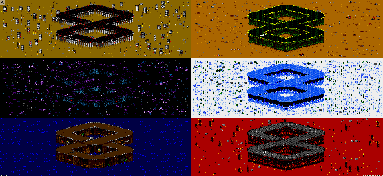 Thumbnail for a map of Vs. Mode Track 3 for the Genesis game Rock N' Roll Racing.