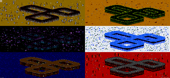 Thumbnail for a map of Vs. Mode Track 40 for the Genesis game Rock N' Roll Racing.