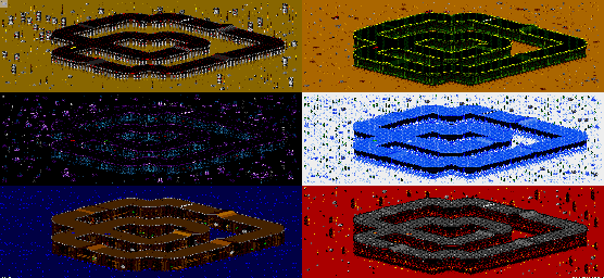 Thumbnail for a map of Vs. Mode Track 52 for the Genesis game Rock N' Roll Racing.