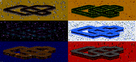 Thumbnail for a map of Vs. Mode Track 58 for the Genesis game Rock N' Roll Racing.