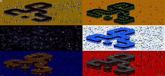 Thumbnail for a map of Vs. Mode Track 68 for the Genesis game Rock N' Roll Racing.
