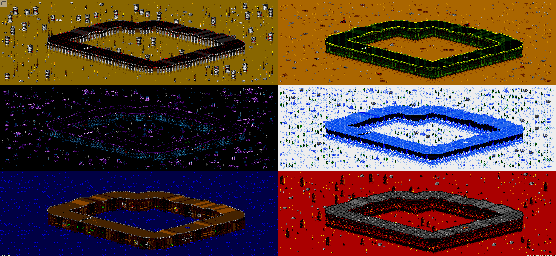Thumbnail for a map of Vs. Mode Track 7 for the Genesis game Rock N' Roll Racing.