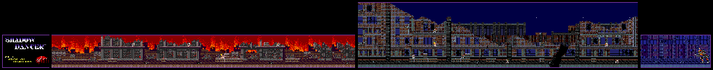 Thumbnail for a map of Rd 1: Burning Downtown for the Genesis game Shadow Dancer.