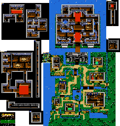 Thumbnail for a map of Chapter 1: Runefaust Invasion Alterone for the Genesis game Shining Force: The Legacy Of Great Intention.