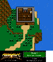 Thumbnail for a map of Chapter 1: Runefaust Invasion Cabin for the Genesis game Shining Force: The Legacy Of Great Intention.