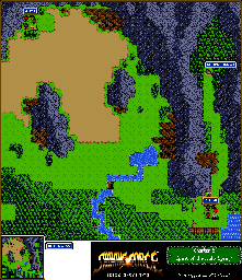 Thumbnail for a map of Chapter 2: Spirit Of The Holy Spring for the Genesis game Shining Force: The Legacy Of Great Intention.