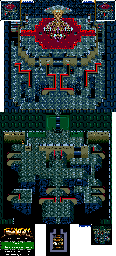 Thumbnail for a map of Chapter 8: Rise Of The Ancient Castle Castle Of The Ancient for the Genesis game Shining Force: The Legacy Of Great Intention.