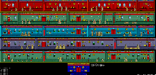 Thumbnail for a map of Nuclear Power Plant for the Genesis game The Simpsons: Bart Vs. The Space Mutants.