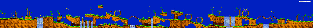 Thumbnail for a map of Emerald Hill Zone 1 for the Genesis game Sonic The Hedgehog 2.