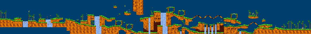 Thumbnail for a map of Emerald Hill Zone 2 for the Genesis game Sonic The Hedgehog 2.