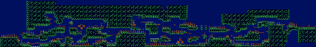 Thumbnail for a map of Mystic Cave Zone 1 for the Genesis game Sonic The Hedgehog 2.