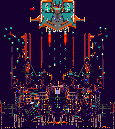 Thumbnail for a map of Stage 4: The Showdown for the Genesis game Sonic The Hedgehog Spinball.
