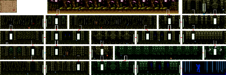 Thumbnail for a map of Stage 5 for the Genesis game Splatterhouse 3.