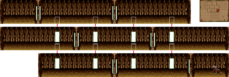 Thumbnail for a map of Stage X (Cave) for the Genesis game Splatterhouse 3.