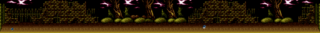 Thumbnail for a map of Stage X (Garden) for the Genesis game Splatterhouse 3.