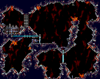 Thumbnail for a map of Mission 3 for the Genesis game SubTerrania.