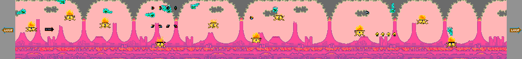 Thumbnail for a map of Kazarne for the Genesis game Super Fantasy Zone.