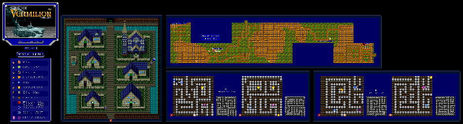 Thumbnail for a map of Deepdale & Area for the Genesis game Sword Of Vermilion.