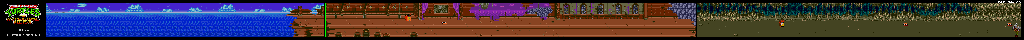 Thumbnail for a map of Scene 2: A Mysterious Ghost Ship for the Genesis game Teenage Mutant Ninja Turtles: The Hyperstone Heist.