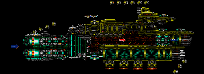 Thumbnail for a map of Stage 6: Kerberos for the Genesis game Thunder Force III.
