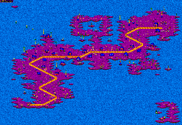 Thumbnail for a map of Funkotron (Unmarked) for the Genesis game ToeJam & Earl.
