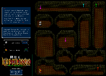 Thumbnail for a map of Forest Of Bewilderment Pits for the Genesis game Tougi-Ou: King Colossus.