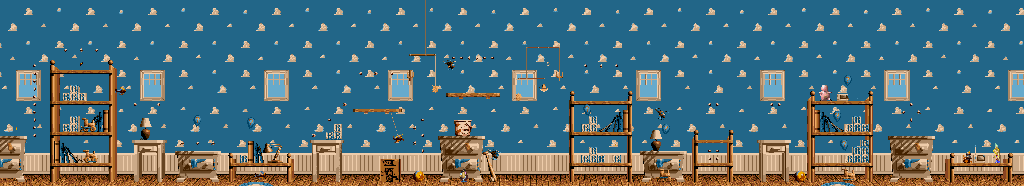Thumbnail for a map of Level 1 for the Genesis game Toy Story.