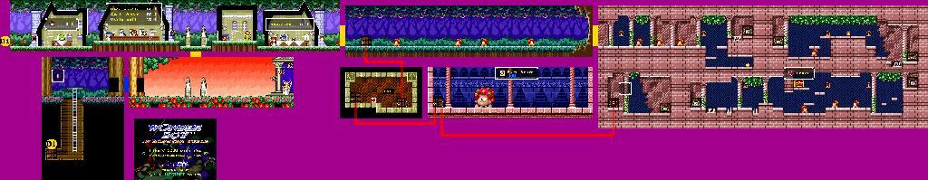 Thumbnail for a map of 02 - Alsedo for the Genesis game Wonder Boy In Monster World.