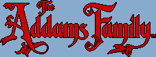 Title screen for the Genesis game The Addams Family.