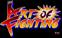 Title screen for the Genesis game Art Of Fighting.