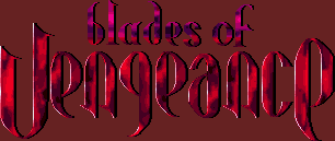 Title screen for the Genesis game Blades Of Vengeance.
