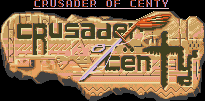 Title screen for the Genesis game Crusader Of Centy.