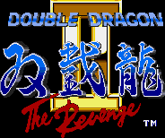 Title screen for the Genesis game Double Dragon II: The Revenge.