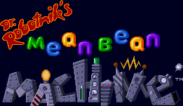 Title screen for the Genesis game Dr. Robotnik's Mean Bean Machine.